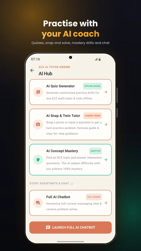 ZedBrains AI Hub with quiz generator and concept mastery
